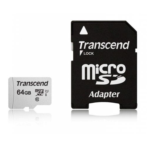  microSDXC 64GB Transcend TS64GUSD300S-A + adapter (TS64GUSD300S-A)