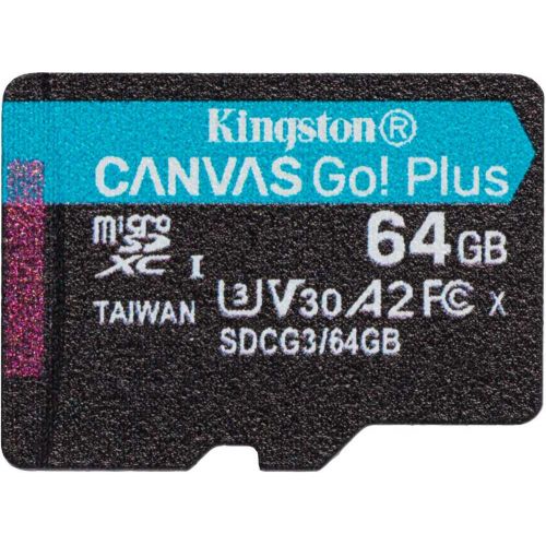   microSDXC 64GB Kingston SDCG3/64GBSP Canvas Go! Plus w/o adapter (SDCG3/64GBSP)