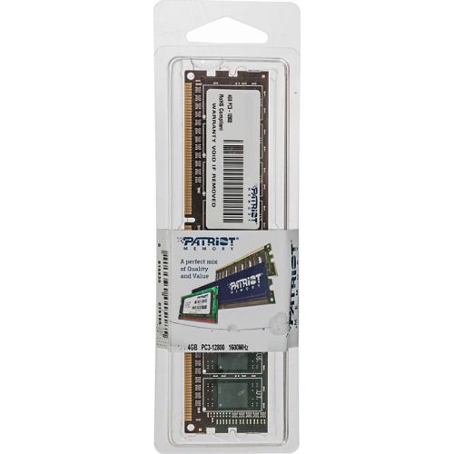  DDR3 4Gb 1600MHz Patriot PSD34G16002 RTL PC3-12800 CL11 DIMM 240-pin 1.5 dual rank Ret (PSD34G16002)