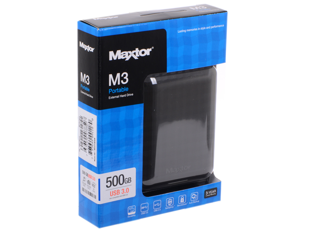 Внешний жёсткий диск, Seagate (Maxtor), STSHX-M500TCBM 500GB M3 Portable, 16Mb, 2.5", USB 3.0