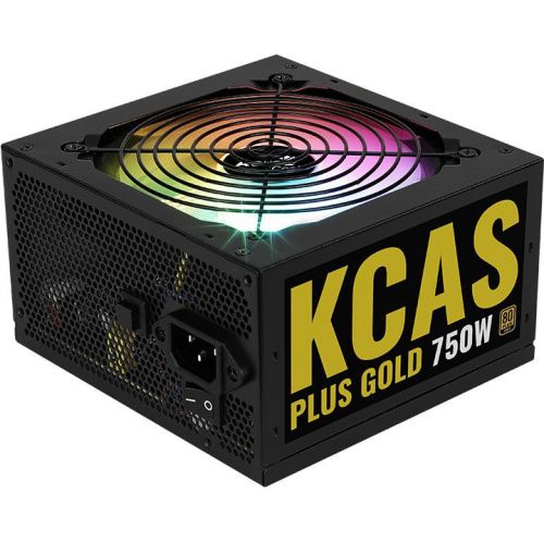   Aerocool ATX 750W KCAS PLUS GOLD 750W RGB 80+ gold (20+4pin) APFC 120mm fan color LED 8xSATA RTL (KCAS PLUS 750G)