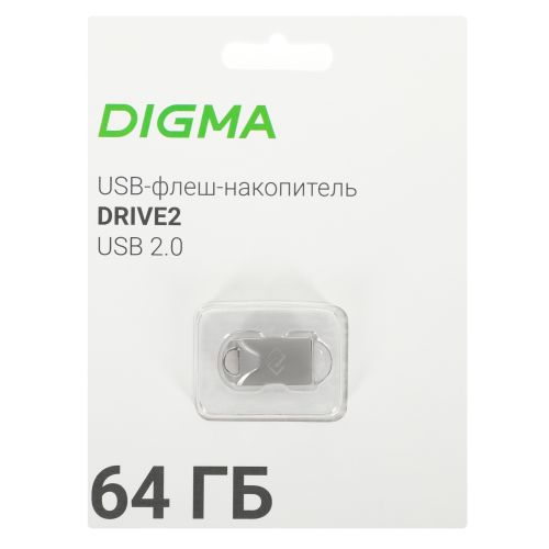   Digma 64Gb DRIVE2 DGFUM064A20SR USB2.0  (DGFUM064A20SR)