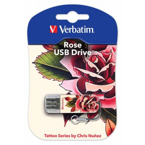   Verbatim 16Gb Mini Tattoo Rose 49885 USB2.0 / (49885)